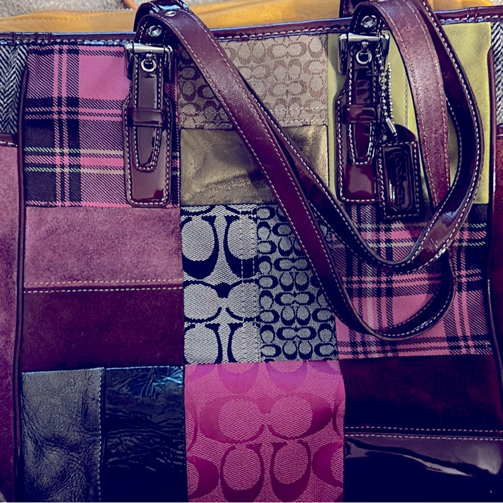Coach Multicolor Patchwork Shoulder Bag